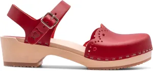 Sandgrens Handmade Swedish Wood Clogs for Women, Low Heel Sandals | Milan