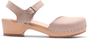 Sandgrens Handmade Swedish Wood Clogs for Women, Low Heel Sandals | Saragasso