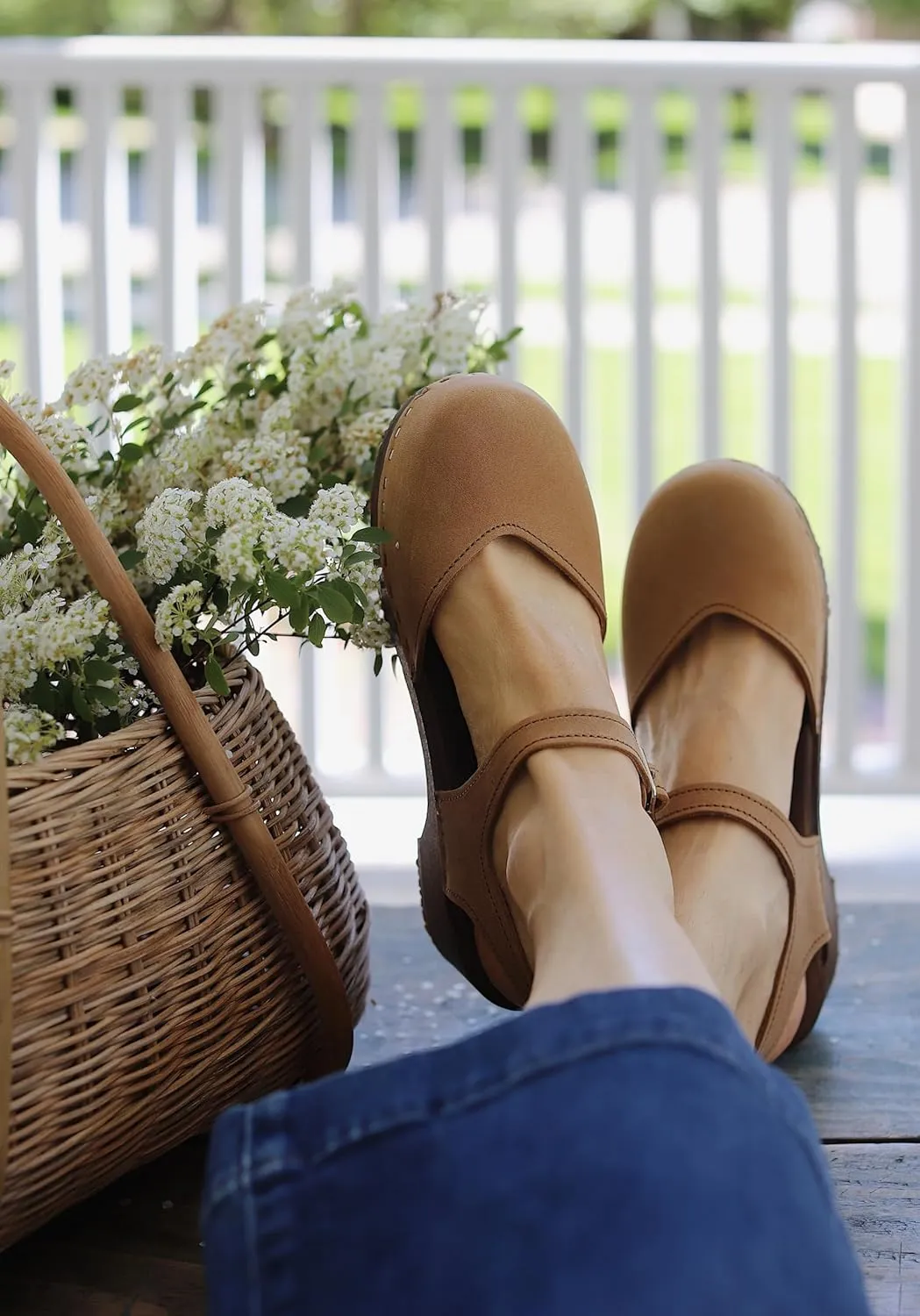 Sandgrens Handmade Swedish Wood Clogs for Women, Low Heel Sandals | Saragasso