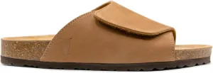 Sandgrens Handmade Unisex Cork Slides | European Top Grain Leather Sandals with Soft Suede Footbed, Adjustable Upper, and EVA Rubber Sole | Vigo