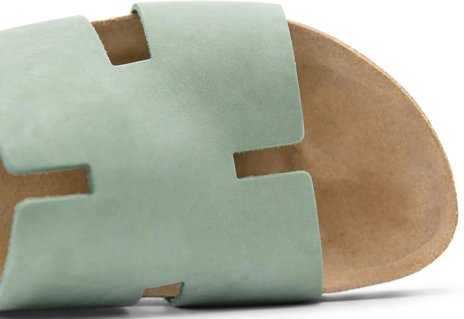 Sandgrens Handmade Unisex Cork Slides | European Top Grain Leather Sandals with Soft Suede Footbed and EVA Rubber Sole | Avila
