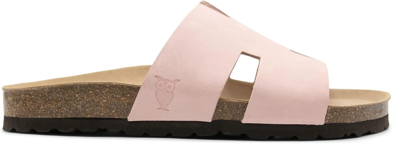 Sandgrens Handmade Unisex Cork Slides | European Top Grain Leather Sandals with Soft Suede Footbed and EVA Rubber Sole | Avila