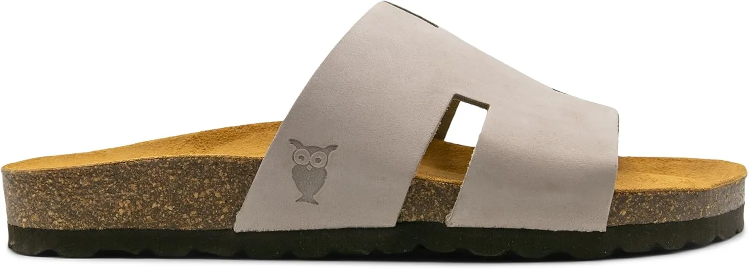 Sandgrens Handmade Unisex Cork Slides | European Top Grain Leather Sandals with Soft Suede Footbed and EVA Rubber Sole | Avila