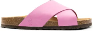 Sandgrens Handmade Unisex Cork Slides | European Top Grain Leather Sandals with Soft Suede Footbed and EVA Rubber Sole | Soria