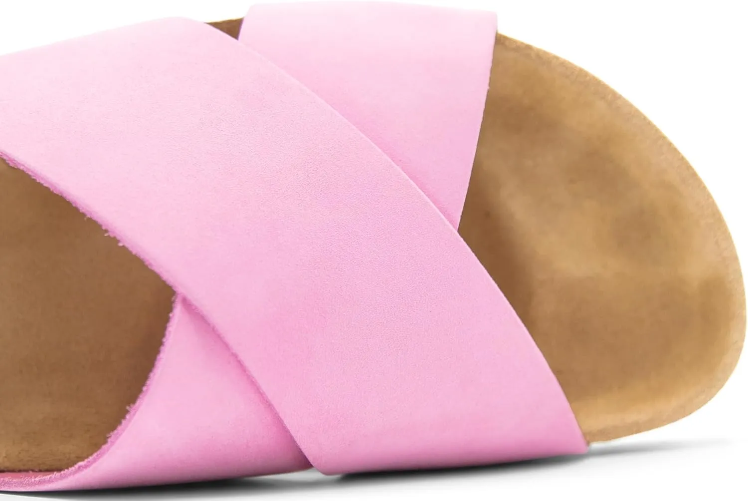 Sandgrens Handmade Unisex Cork Slides | European Top Grain Leather Sandals with Soft Suede Footbed and EVA Rubber Sole | Soria