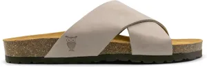 Sandgrens Handmade Unisex Cork Slides | European Top Grain Leather Sandals with Soft Suede Footbed and EVA Rubber Sole | Soria