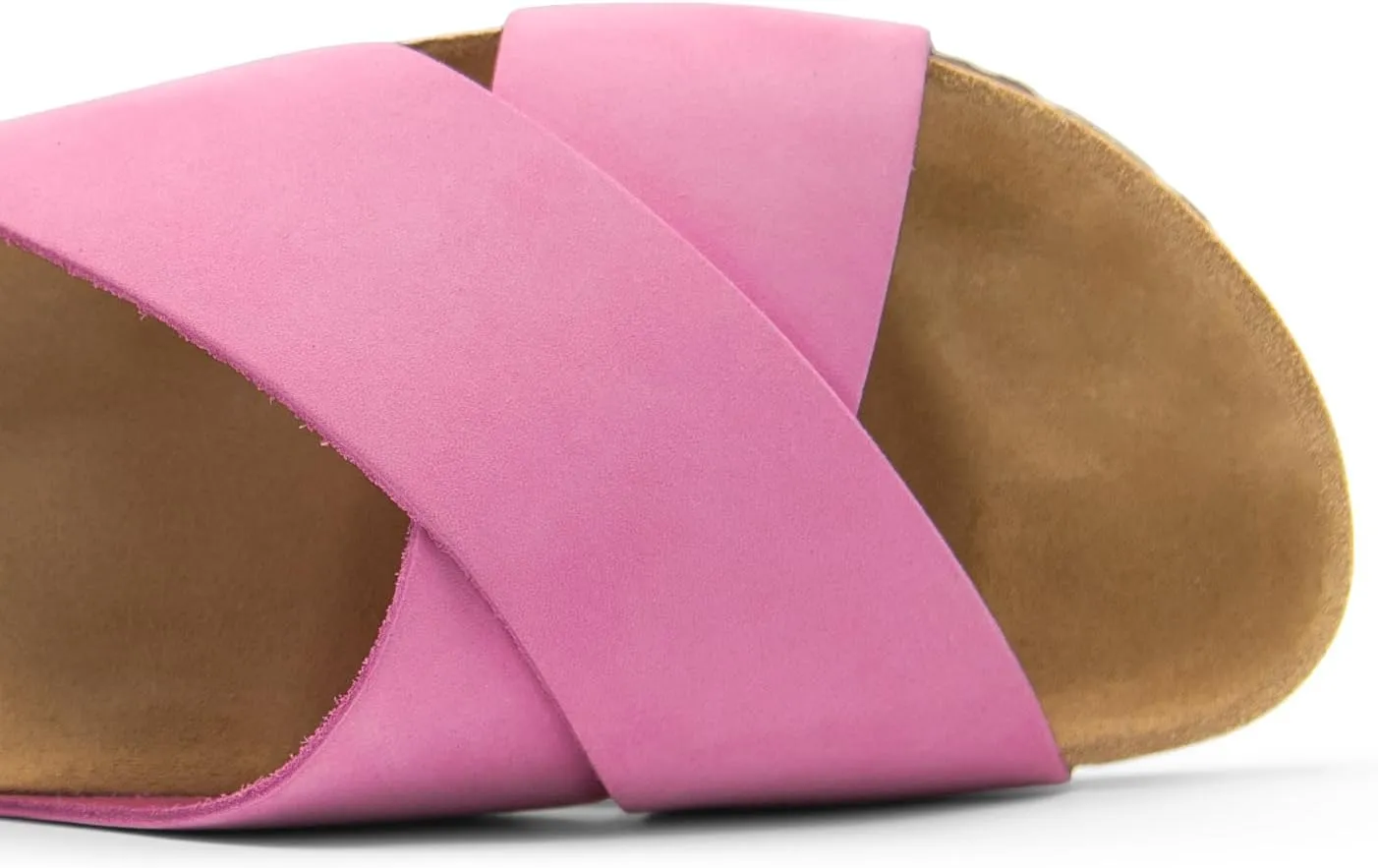 Sandgrens Handmade Unisex Cork Slides | European Top Grain Leather Sandals with Soft Suede Footbed and EVA Rubber Sole | Soria