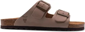 Sandgrens Handmade Unisex Cork Slides | European Top Grain Leather Sandals with Soft Suede Original Footbed, Adjustable Straps, and EVA Rubber Sole | Costa