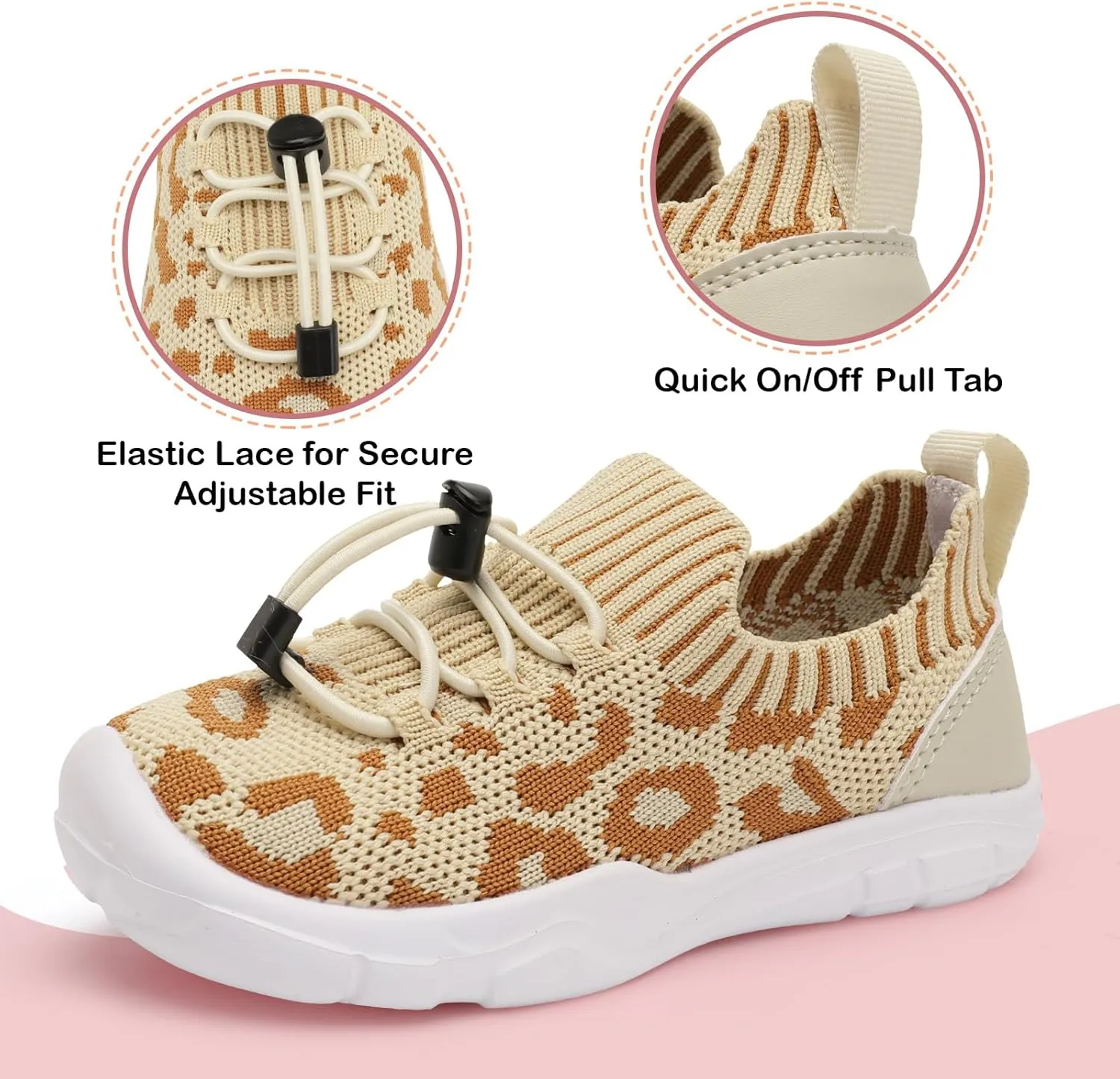 Scurtain Toddler Shoes Boys Girls Tennis Shoes Kids Barefoot Shoes Slip on Sneakers Breathable Walking Running Shoes