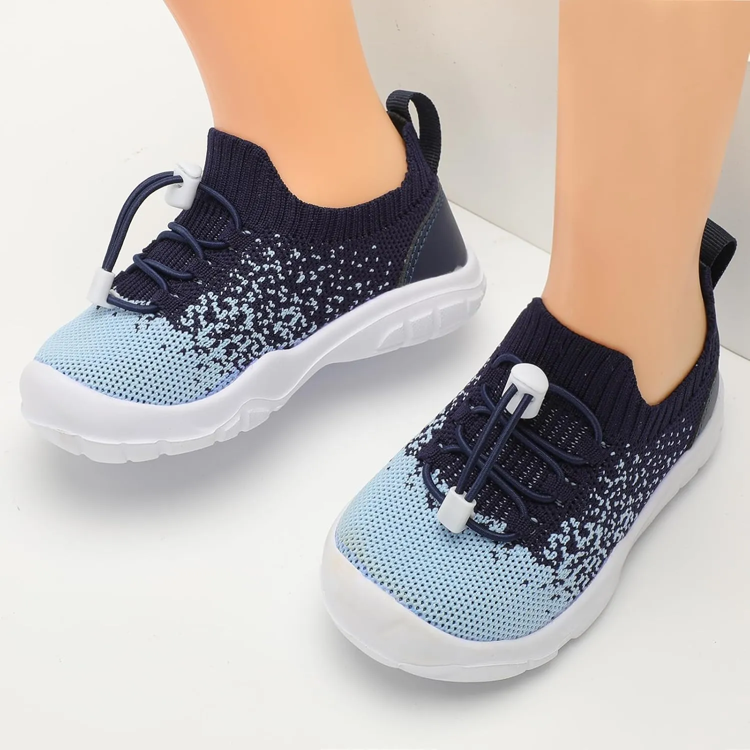 Scurtain Toddler Shoes Boys Girls Tennis Shoes Kids Barefoot Shoes Slip on Sneakers Breathable Walking Running Shoes