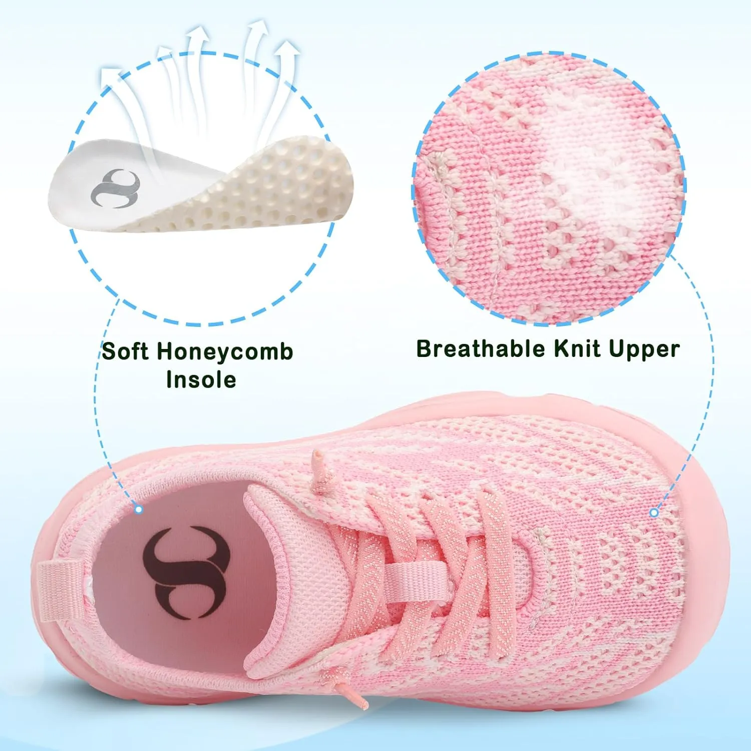 Scurtain Toddler Shoes Girls Boys Barefoot Shoes Kids Sneakers Breatherble Slip on Shoes