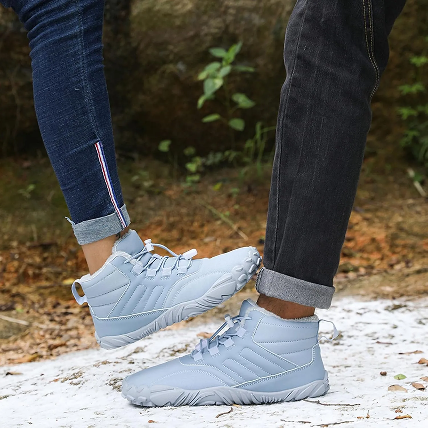 SECHRITE Women Barefoot Shoes Mens Minimalist Zero Drop Boots Wide Toe Box Toes Sneakers Workout Footwear Trail Running Hiking Shoes