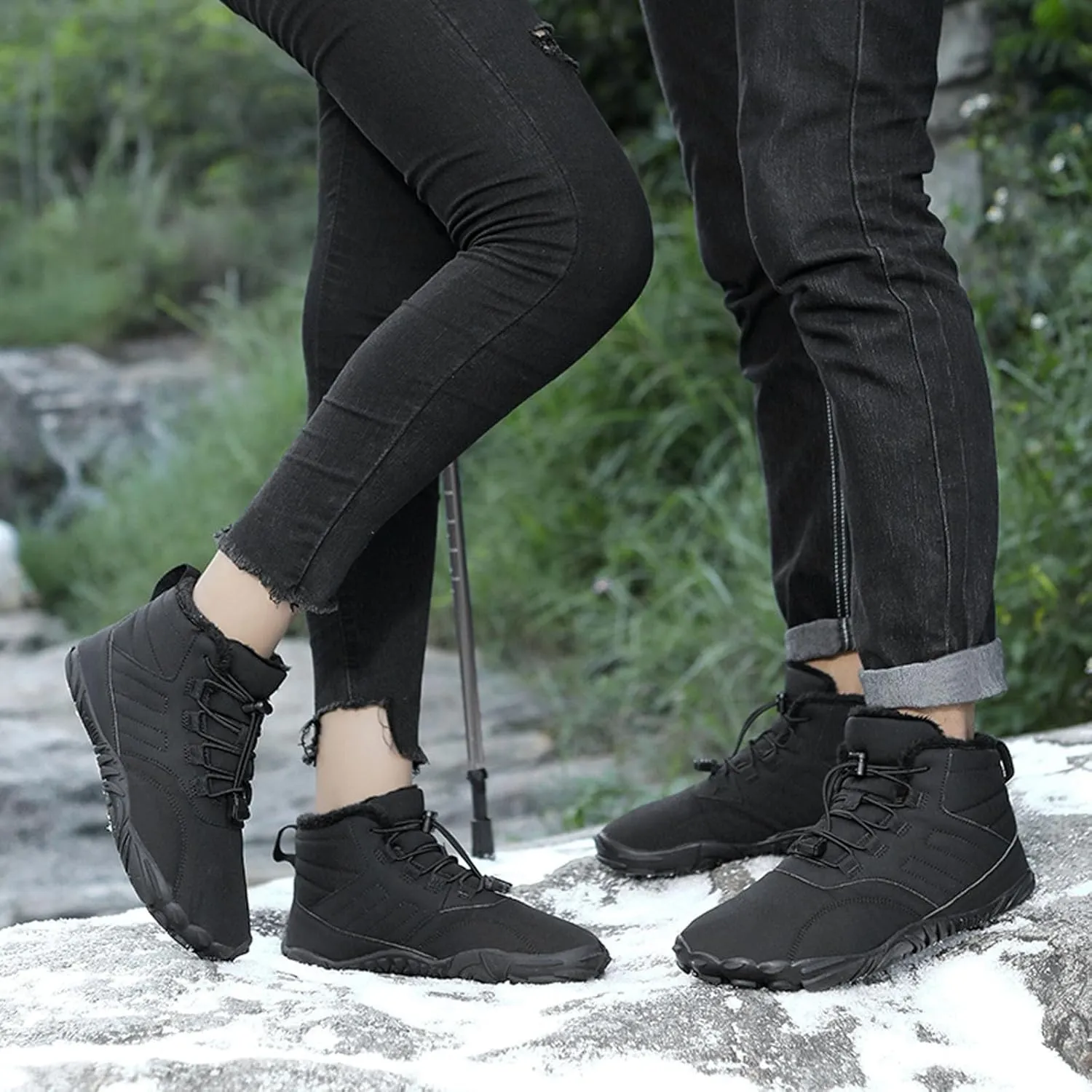 SECHRITE Women Barefoot Shoes Mens Minimalist Zero Drop Boots Wide Toe Box Toes Sneakers Workout Footwear Trail Running Hiking Shoes