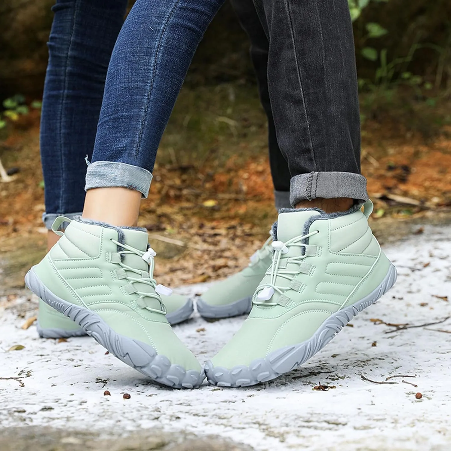 SECHRITE Women Barefoot Shoes Mens Minimalist Zero Drop Boots Wide Toe Box Toes Sneakers Workout Footwear Trail Running Hiking Shoes
