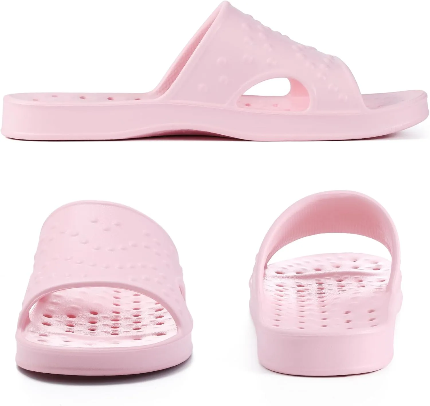 shevalues Shower Shoes for Women with Arch Support Quick Drying Pool Slides Lightweight Beach Sandals with Drain Holes