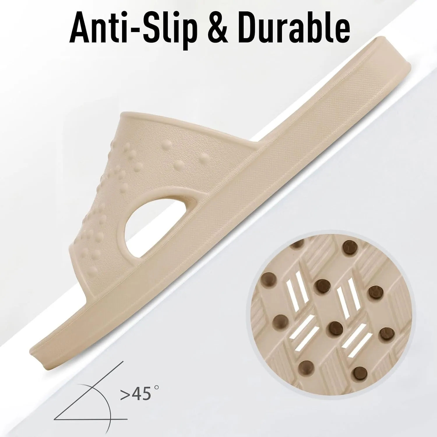 shevalues Shower Shoes for Women with Arch Support Quick Drying Pool Slides Lightweight Beach Sandals with Drain Holes