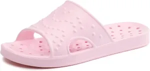 shevalues Shower Shoes for Women with Arch Support Quick Drying Pool Slides Lightweight Beach Sandals with Drain Holes