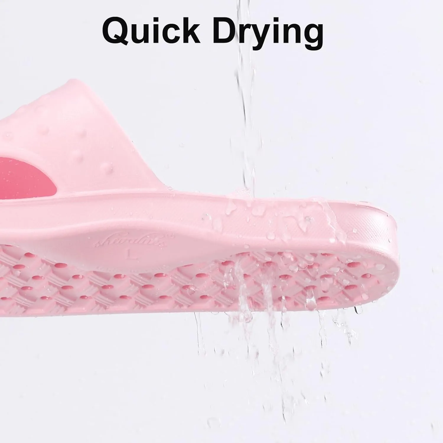 shevalues Shower Shoes for Women with Arch Support Quick Drying Pool Slides Lightweight Beach Sandals with Drain Holes