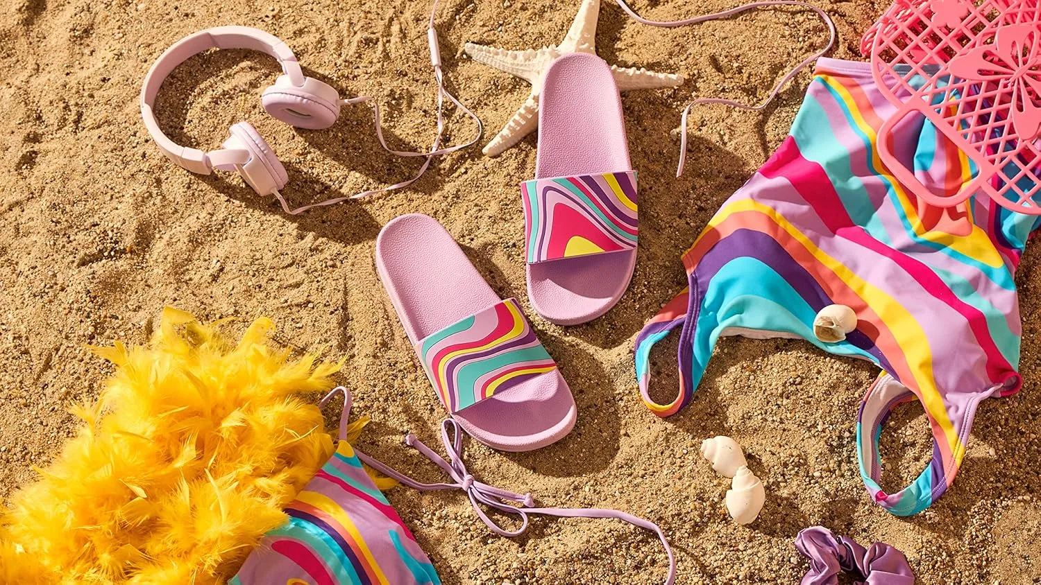 Slides & Slippers for Women, Men & Kids Pool Sandals Funny Designs Books Coffee Party Pizza Fox Bear Llama Clouds Footwear Gift