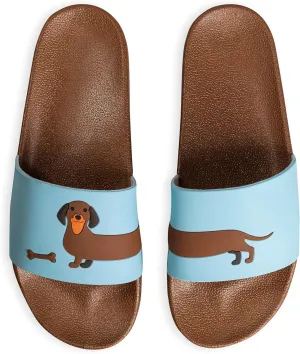 Slides & Slippers for Women, Men & Kids Pool Sandals Funny Designs Books Coffee Party Pizza Fox Bear Llama Clouds Footwear Gift