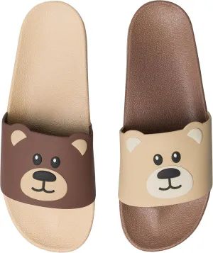 Slides & Slippers for Women, Men & Kids Pool Sandals Funny Designs Books Coffee Party Pizza Fox Bear Llama Clouds Footwear Gift