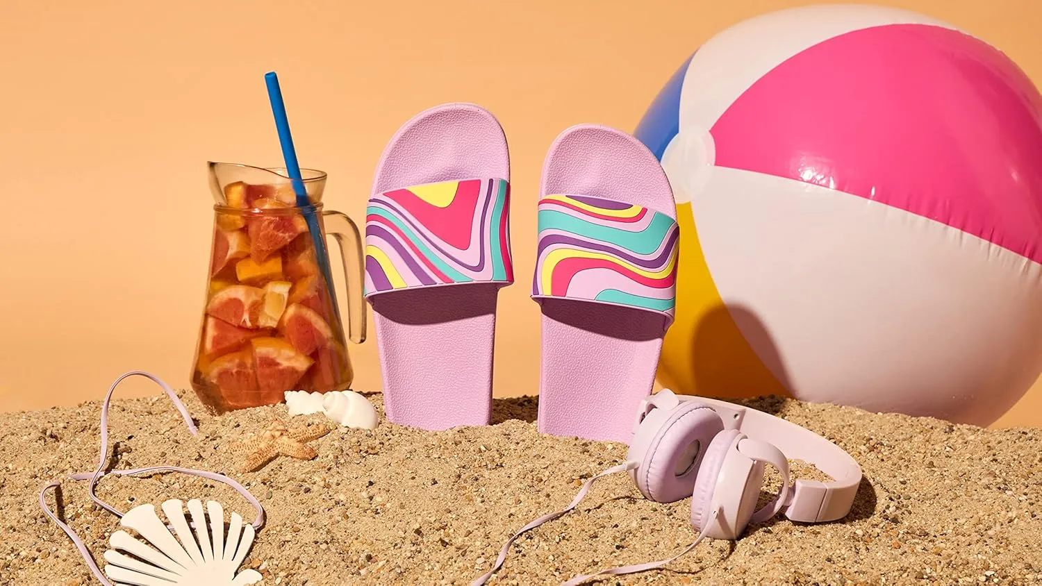 Slides & Slippers for Women, Men & Kids Pool Sandals Funny Designs Books Coffee Party Pizza Fox Bear Llama Clouds Footwear Gift