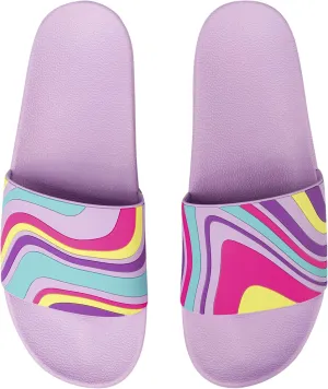 Slides & Slippers for Women, Men & Kids Pool Sandals Funny Designs Books Coffee Party Pizza Fox Bear Llama Clouds Footwear Gift