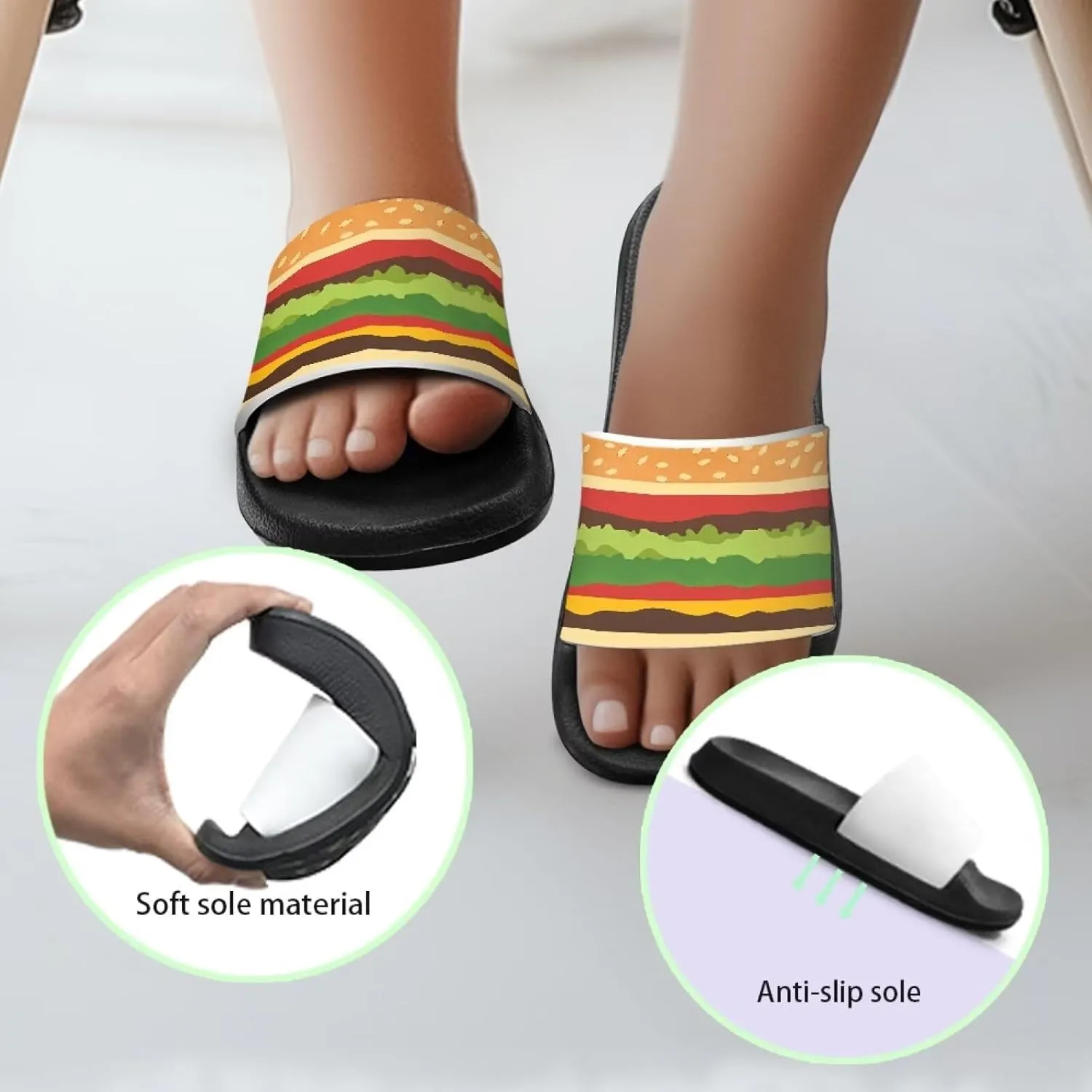 Slides for Boys Girls Quick Drying Kids Slides Sandals Non-Slip