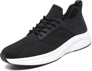 Slip On Casual Walking Shoes Lightweight Breathable Jogger Running Shoes Comfortable Workout Gym Fashion Sneakers for Men Women (BC9527BlackWhite42)