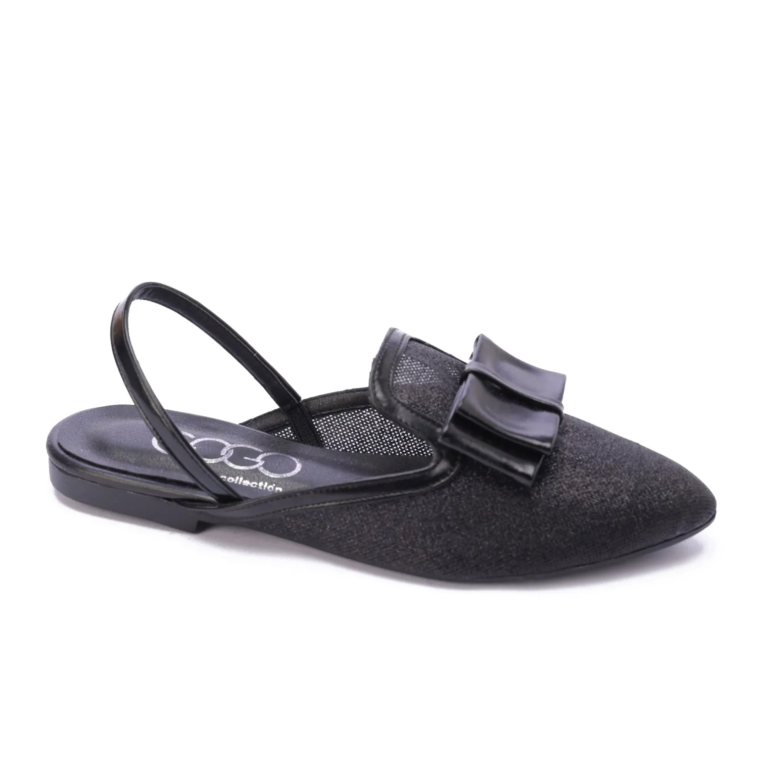 Sparkle Slingback Flats-Black