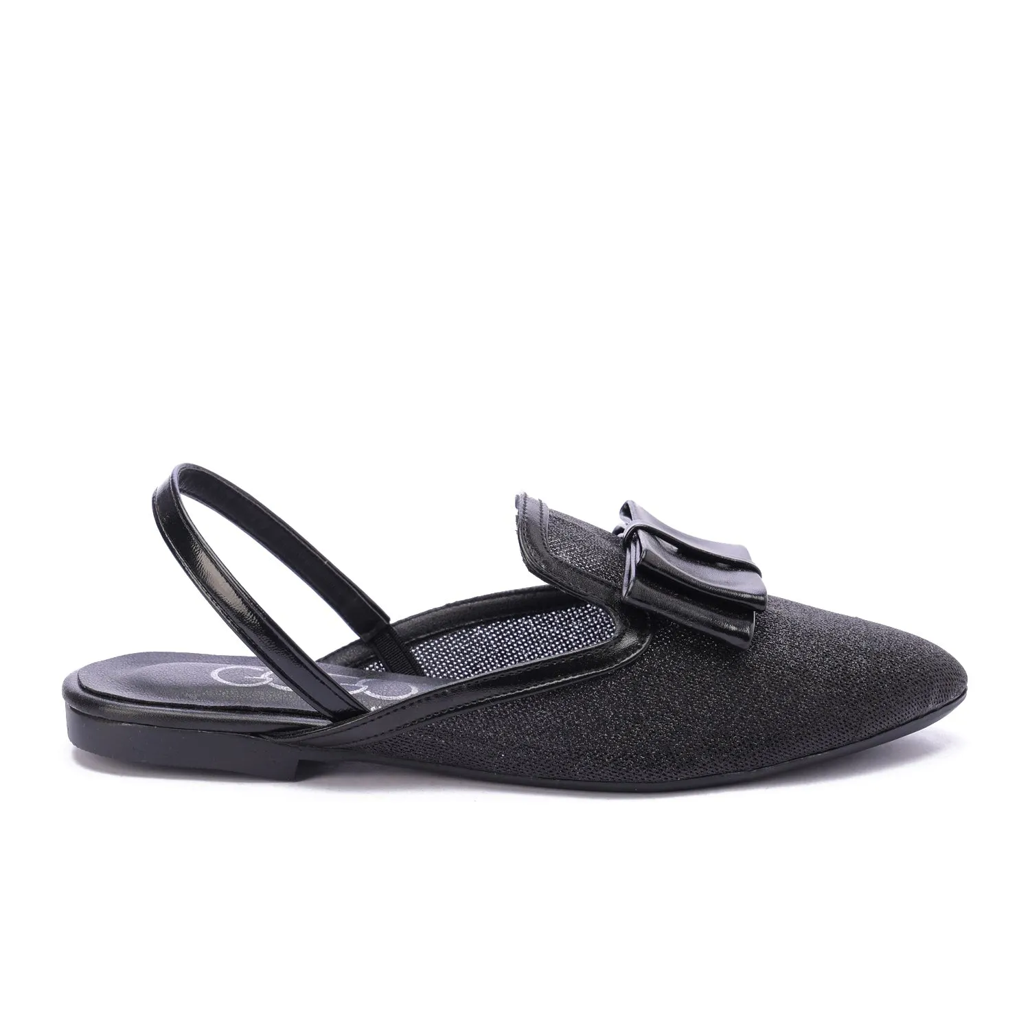 Sparkle Slingback Flats-Black