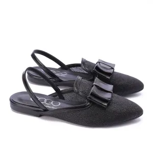 Sparkle Slingback Flats-Black