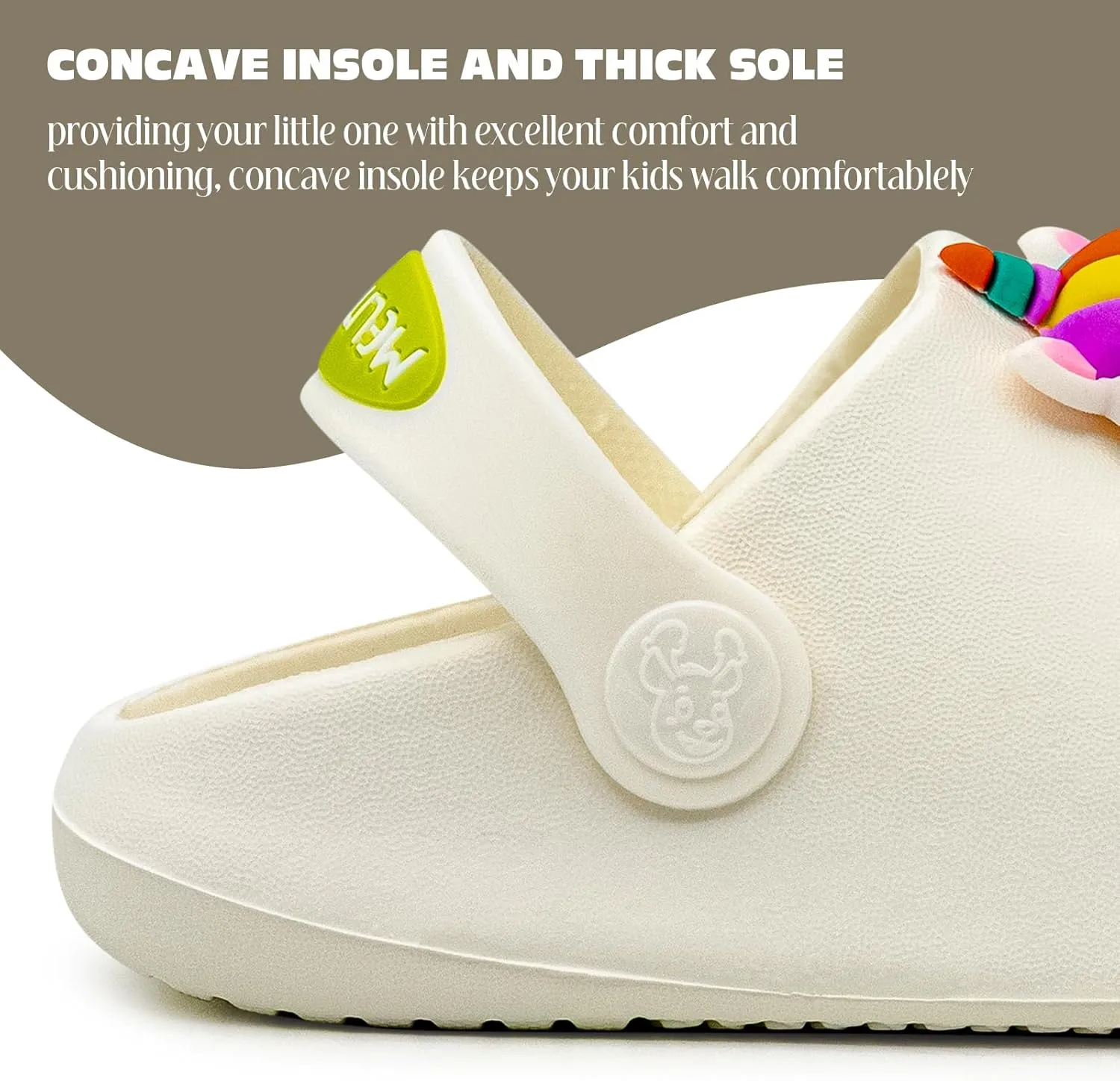 techcity Toddler Little Kids Slide Sandals Cute Summer Shower Beach Pool Slippers Thick Sole Slip On Sandals Water Shoes with Backstrap Boys Girls Clogs