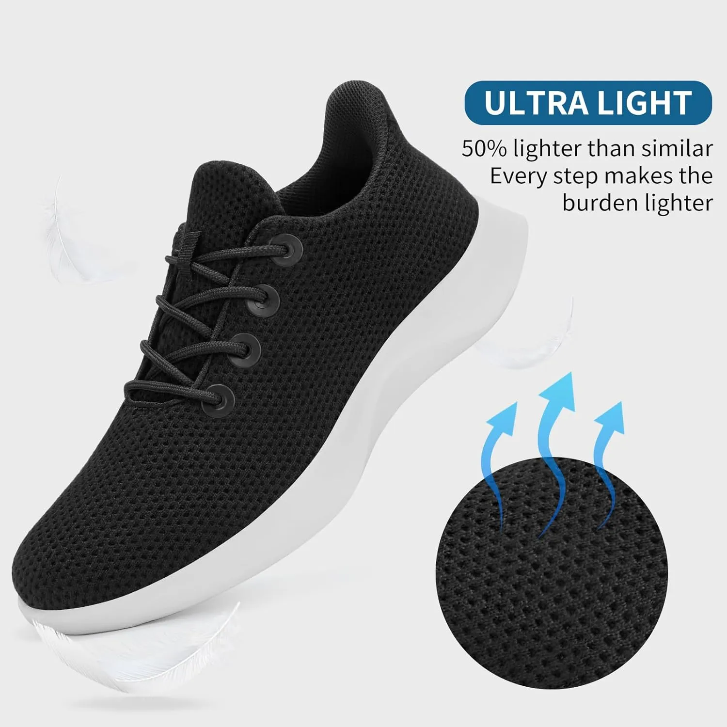 Tennis Shoes Womens Slip on Walking Sneakers for Women with Arch Support