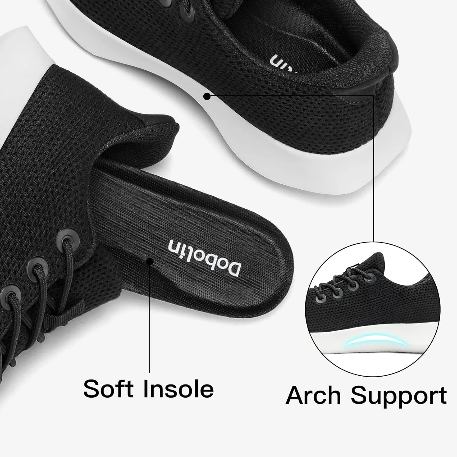 Tennis Shoes Womens Slip on Walking Sneakers for Women with Arch Support