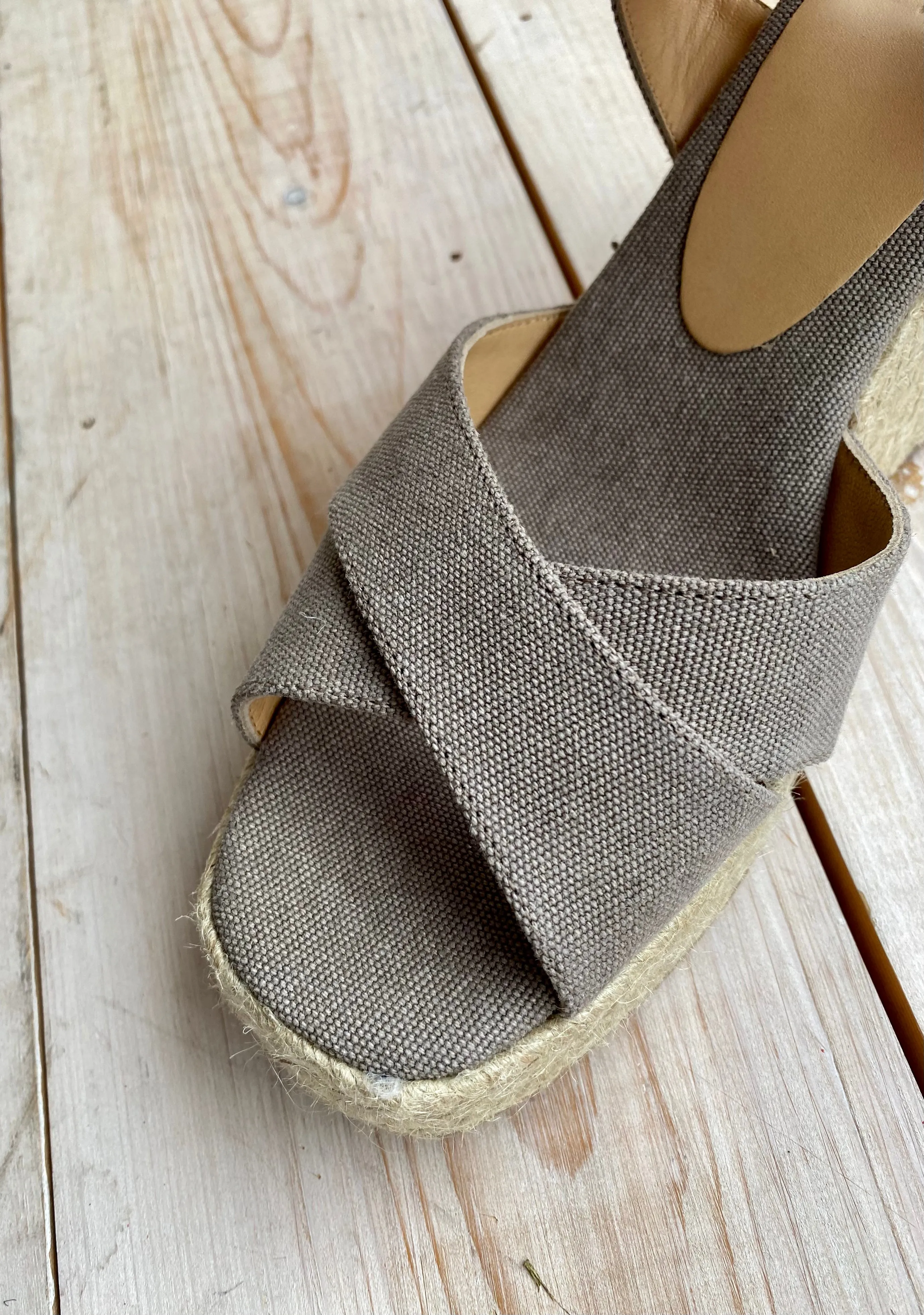 Thea Jute Espadrilles - 8cm - Grey