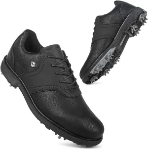 THESTRON Men Professional 9 Spikes Golf Shoes Waterproof Golf Training Sneakers Turf Walking Sneakers Male Spikes Golf Footwears Comfort Golfing Wears