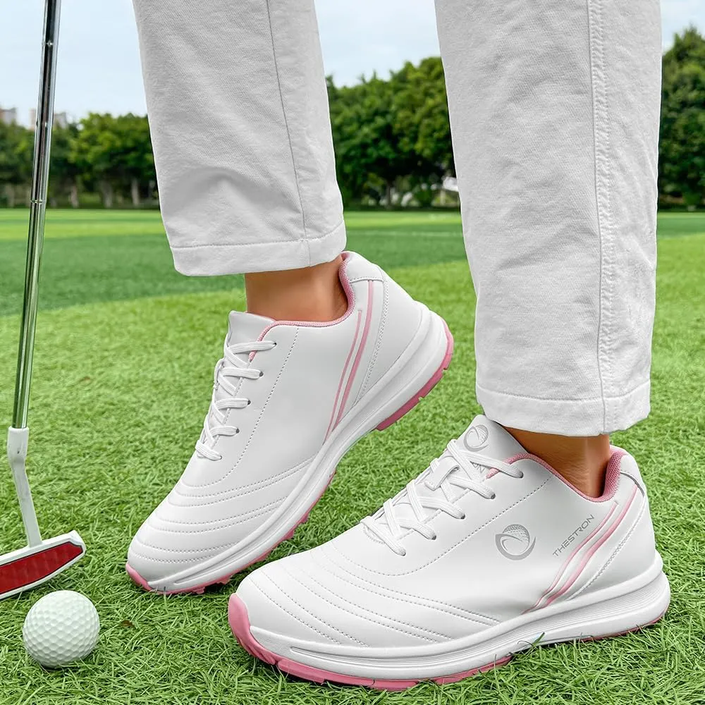 THESTRON Professional Women's Golf Shoes Spikeless Outdoor Golf Sport Training Walking Sneakers Comfortable Ladies Shoes for Golfing