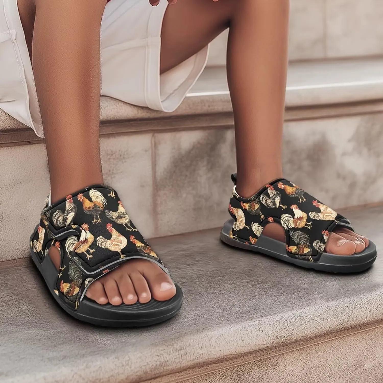 Toddler Boy Sandals Funny Summer Shoes for Kids Slip On Sandals