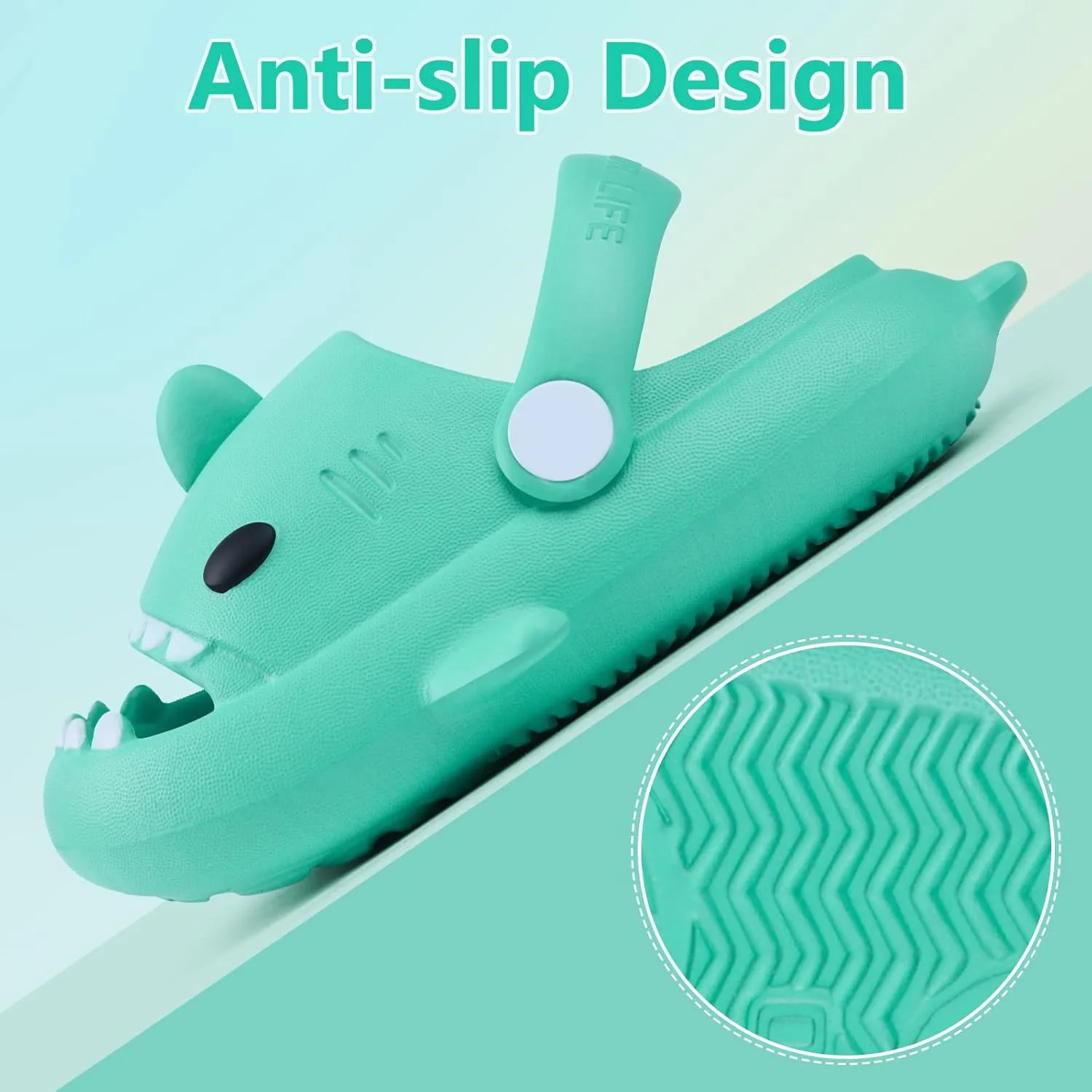 Toddler Shark Cloud Slides | Kids Shower Sandals | Boys Girls Cute Cartoon Fish Flip Flops | Beach Pool Home Slippers Shoes | Quick Dry Non-Slip