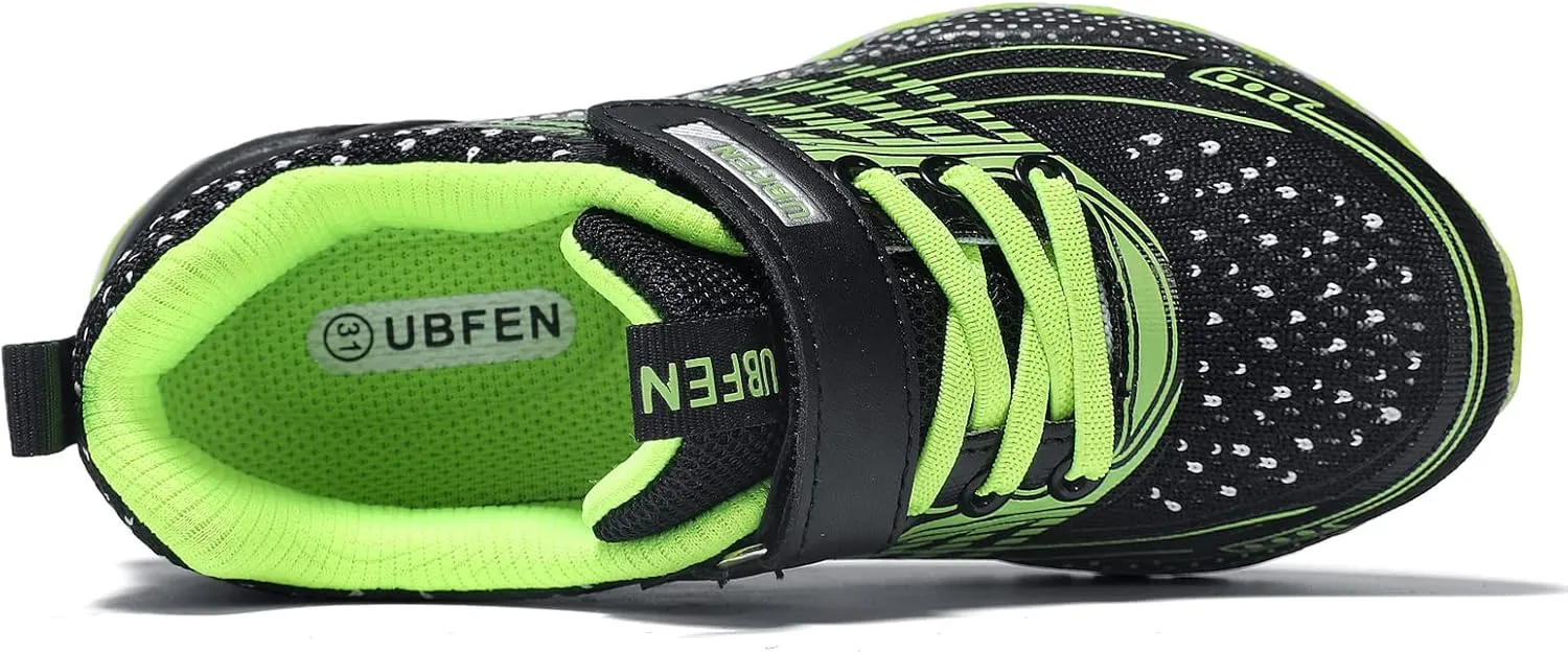 UBFEN Kids Sneakers Boys Girls Tennis Shoes for Running Athletic Walking Gym Sports Lightweight Breathable