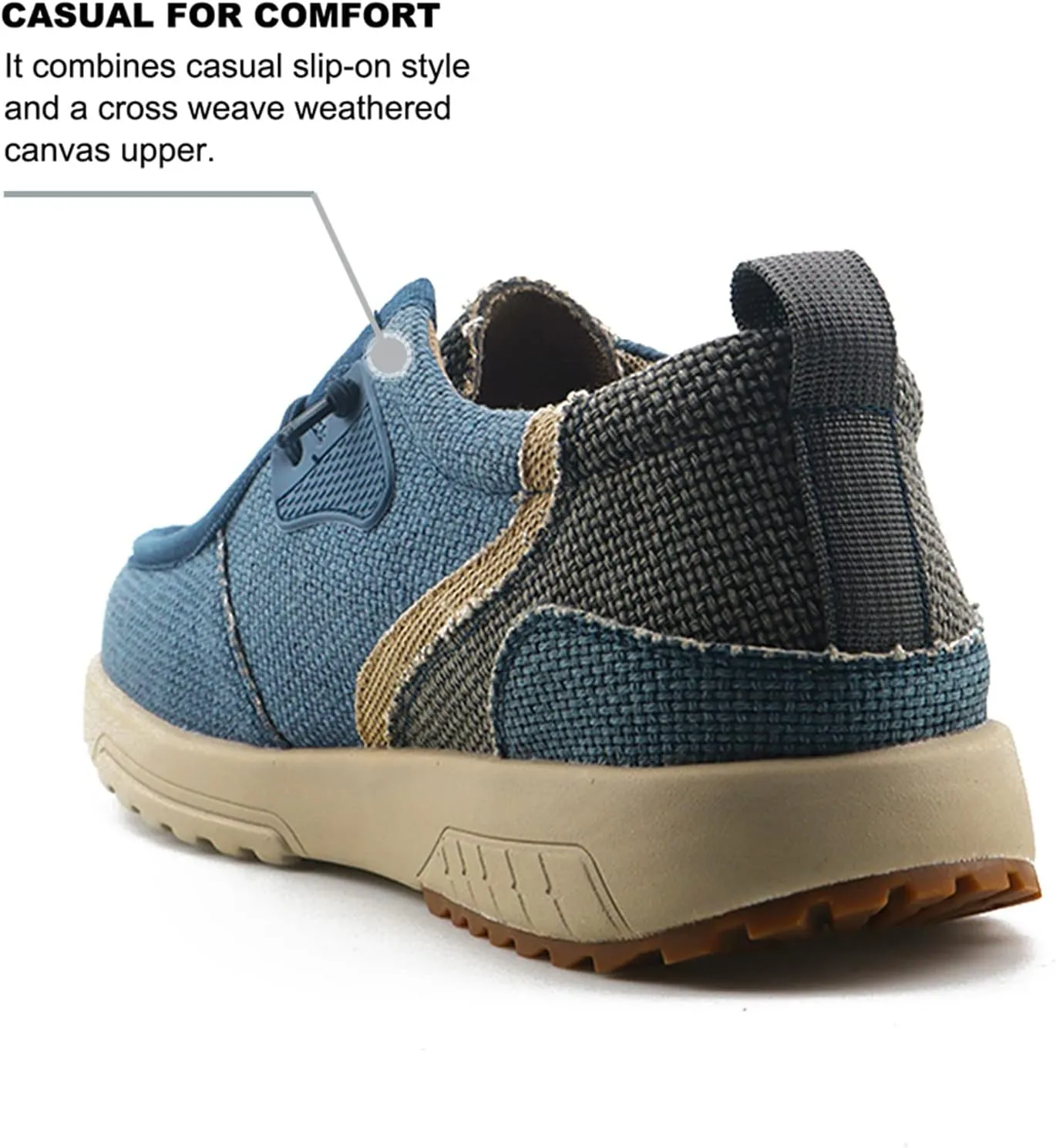 UPIShi Men's Slip On Arch Support Loafers Comfortable Light-Weight Orthopedic Casual Shoes for Plantar Fasciitis Walking Canvas Sneakers