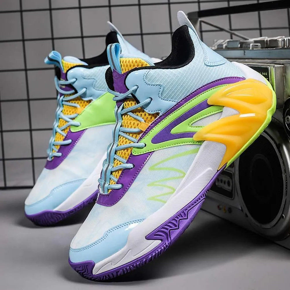VAXAV Unisex Professional Outdoor Sports Sneakers High Top Basketball Athletic Running Tennis Shoes