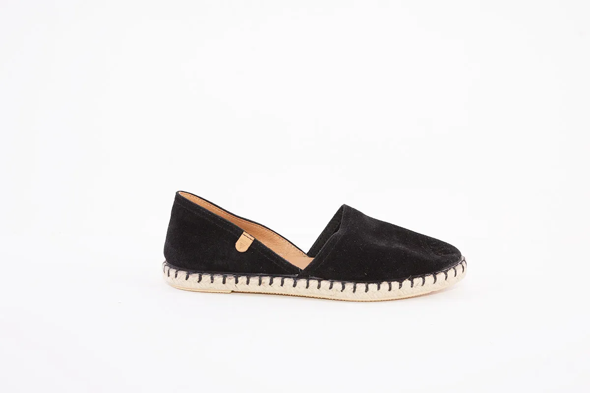 VERBENAS - ESPADRILLES CARMEN CANVAS SHOE - BLACK SUEDE