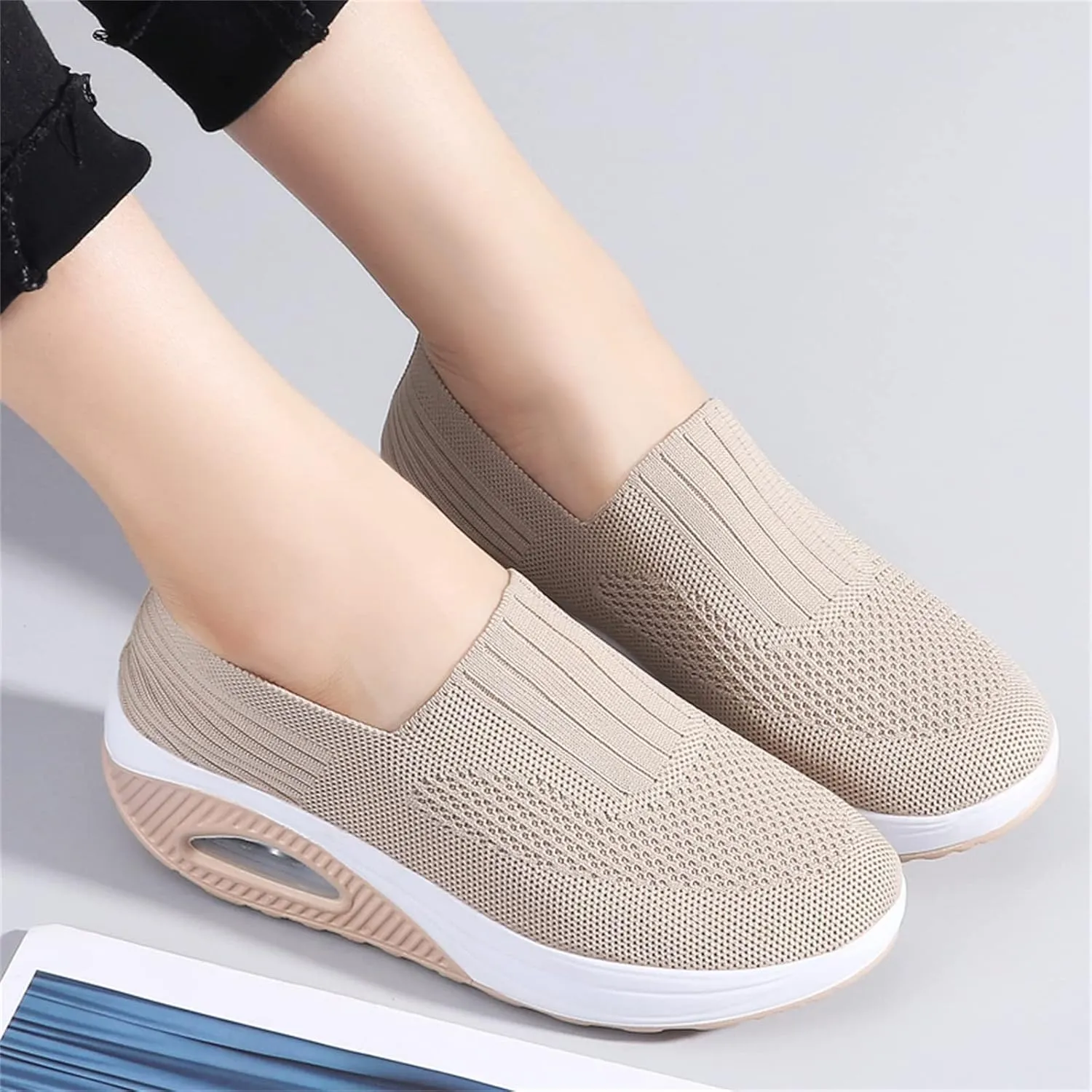 Veroders Women's Working Nurse Shoes Platform Walking Sneakers Wedges Orthotic