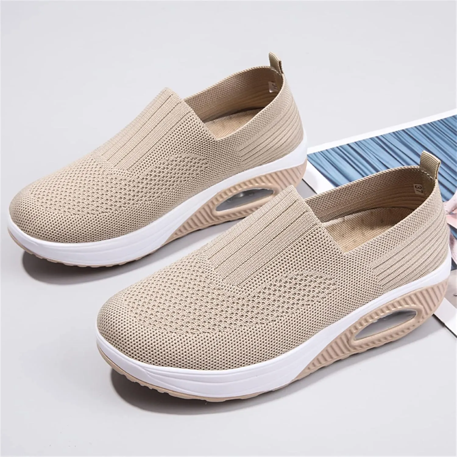 Veroders Women's Working Nurse Shoes Platform Walking Sneakers Wedges Orthotic