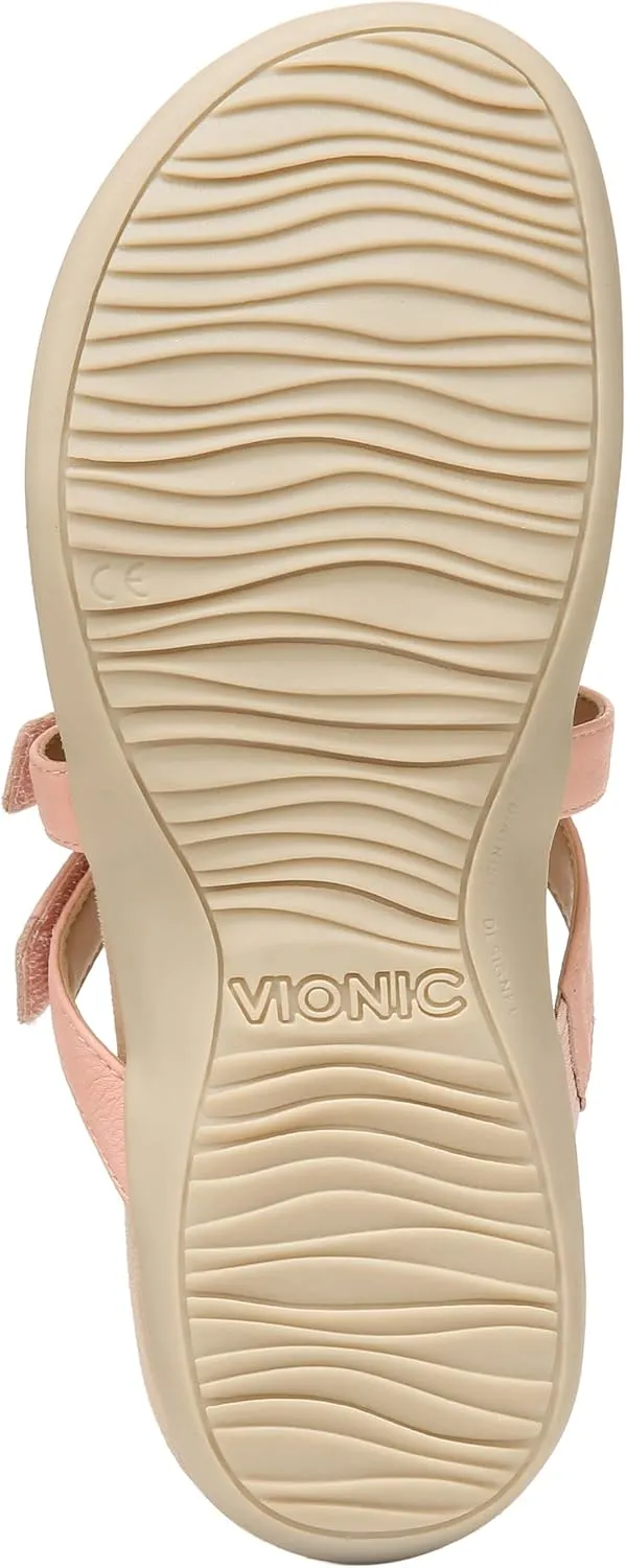 Vionic Women's Rest Karley Vio-Motion Insole Toe-Post Sandal- Supportive Flat Dressy That Includes an Orthotic Insole and Cushioned Outsole for Arch Support, Medium and Wide Fit