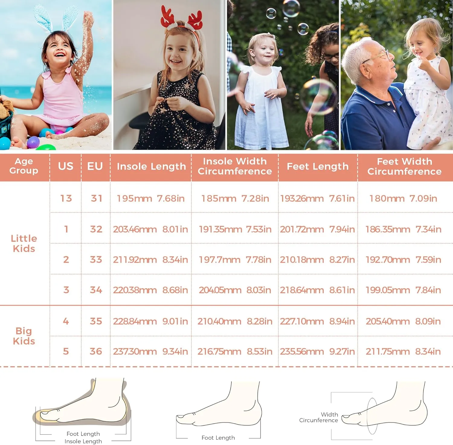 Vonair Girls Gladiator Sandals Cute Strappy Sandals with Zipper Summer Shoes for Little/Big Kids