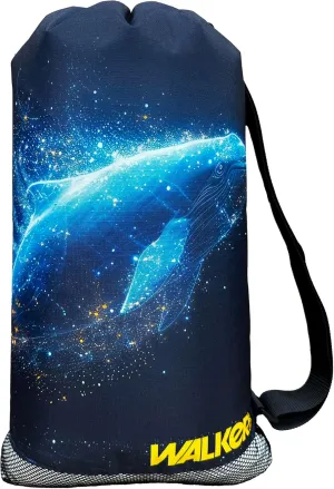 Walker Beach Mesh Net Travel Boat Bag for Snorkeling, Dive, and Swim Gear – USA Made (Galactic Whale)