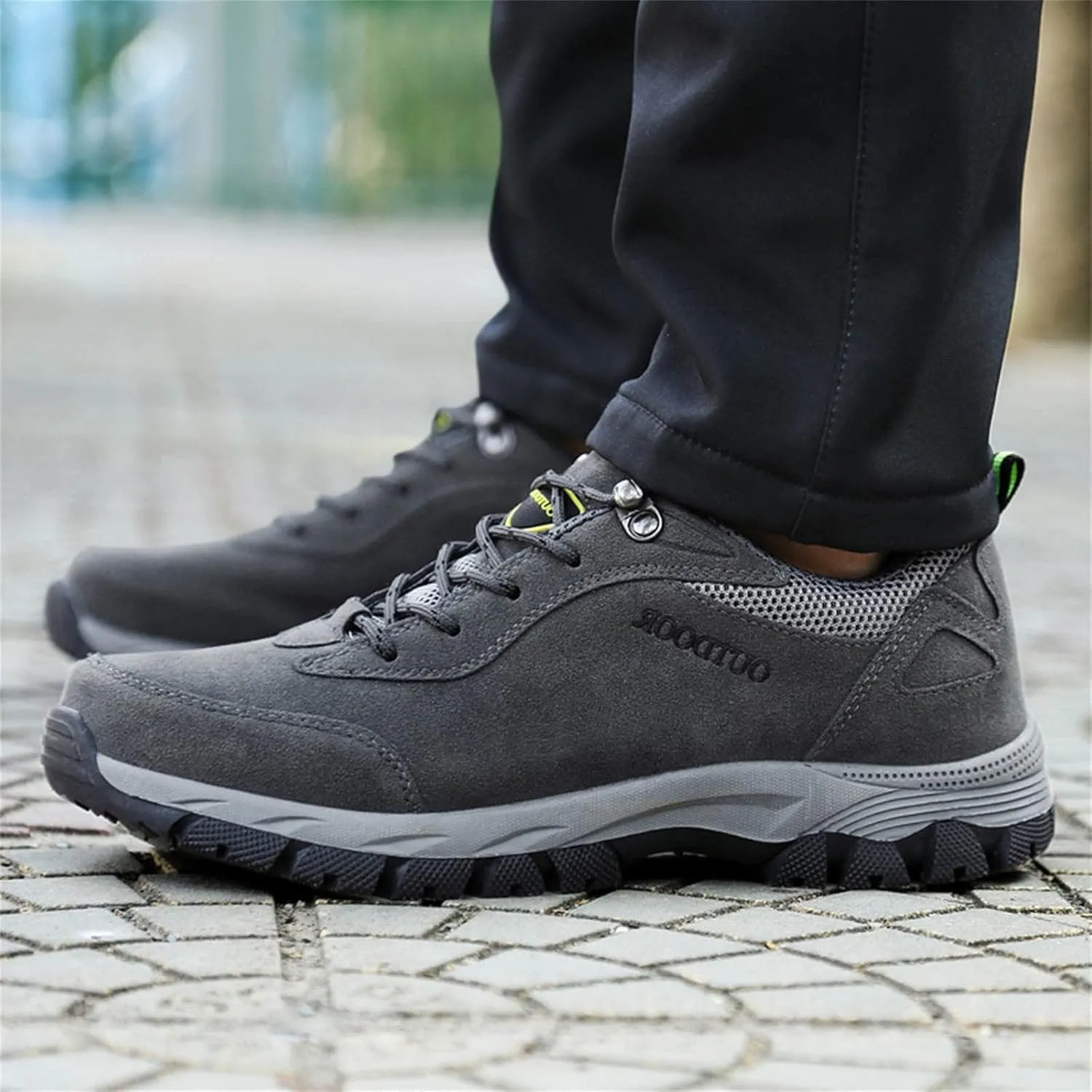 Walking Sneakers Men's Hiking Shoes Non-Slip Trekking Trail Shoes Lightweight Breathable Outdoor Shoes Extra Wide